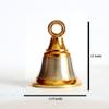 Solid Brass Pooja Bells with J Hook Home Decor Christmas Bells Wall Hanging Jingle Bell Ornaments New (6, Golden & Silver Bell 2 INCH) view 2