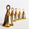 Solid Brass Pooja Bells with J Hook Home Decor Christmas Bells Wall Hanging Jingle Bell Ornaments New (6, Golden & Silver Bell 2 INCH) view 3