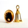 Solid Brass Pooja Bells with J Hook Home Decor Christmas Bells Wall Hanging Jingle Bell Ornaments New (6, Golden & Silver Bell 2 INCH) view 4