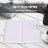 3 Inch Small Photo Album,96 Pockets Transparent Colorful Photo Book,Photos Mini Picture Album for Family Wedding Baby Photos (White) view 3