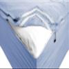 Pure Eco Zip On Fitted Sheet Cal King (72X84) + 10 Inch Deep Pockets - Includes 2 Zip-On Sheets & 1 Fitted Sheet Base - Cal King Size Zipper Fitted Sheets - Cotton 600 TC Fitted Sheet - Sky Blue view 1
