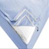 Pure Eco Zip On Fitted Sheet Cal King (72X84) + 10 Inch Deep Pockets - Includes 2 Zip-On Sheets & 1 Fitted Sheet Base - Cal King Size Zipper Fitted Sheets - Cotton 600 TC Fitted Sheet - Sky Blue view 4