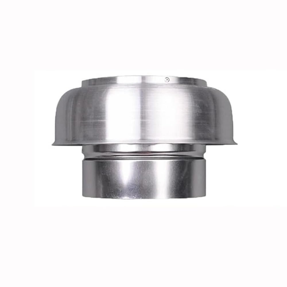 DYETEE Chimney Caps, Aluminum Alloy Round 4/5/6/8 Inch Round Roof Vent Cap Rain Cover Roof Exhaust Vents, 360 Degree Rain Hat Round Exhaust Protector Cap, Stovepipe Finial Silver(Size:5in)
