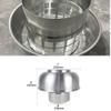 DYETEE Chimney Caps, Aluminum Alloy Round 4/5/6/8 Inch Round Roof Vent Cap Rain Cover Roof Exhaust Vents, 360 Degree Rain Hat Round Exhaust Protector Cap, Stovepipe Finial Silver(Size:5in) view 2