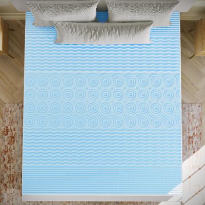 2 Inch Cooling Gel Infused 5-Zone Memory Foam Mattress Topper - California King