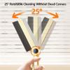 2 in 1 Multifunctional Rotating Cleaning Brush, Hard Bristle Crevice Cleaning Brush with Silicone Squeegee, 25 Rotating Tile Brush, Household Cleaning Tool for Kitchen, Bathroom Glass (1Pcs-B) view 3