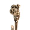 TUTURA LUTSS Schnauzer Dog Design Handmade Brass Hanger. Unique Decorative Wall Mount Hook for Coats Towels Hats and Bags. Artistic Home Dcor Accent view 3
