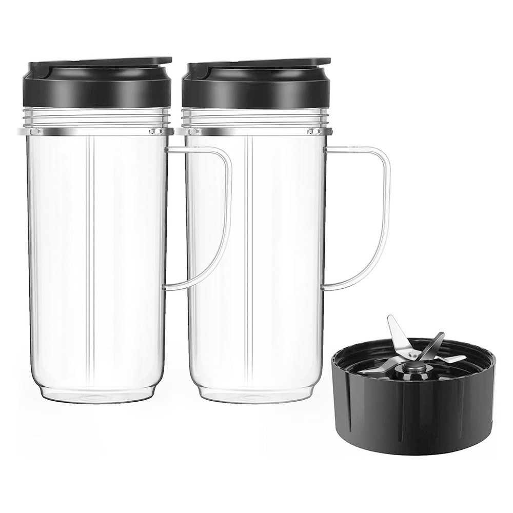 Ldbuejiaja 22Oz Blender Cups Blender Replacement Parts Blender Juicer Cups For B1001/MB1001B/MBR-0301/MBR-1101 Juicer Cup Lids