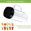 Ldbuejiaja 22Oz Blender Cups Blender Replacement Parts Blender Juicer Cups For B1001/MB1001B/MBR-0301/MBR-1101 Juicer Cup Lids view 4