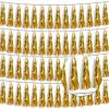 4P Gold Foil Fringe Tassel Banner Garland Metallic Tinsel Streamers Wall Hanging Curtain Backdrop Banner for Parade Floats, 2024 Graduation Decorations, Wedding Party Decoration view 1