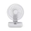 Ldbuejiaja Portable USB Desk Fan With 4 Speeds And Oscillation 4000mAh Rechargeable And USB Cable For Home Office Travel Camping Small Desk Fan Battery Operated, White view 1