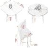 GRDDBZA Office Business Hotel Lobby Dining Table Set, Table and Chair Combination Balcony Living Room Dining Table Coffee Bread Dessert Table Western Restaurant Bar Cinema Library(Color:White) view 2