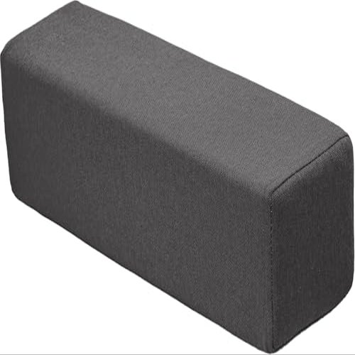 BLLMTEAR Sofa Bed Armrest Cushion Linen Fabric Cover Thicken Couch Support Pillow Rectangular Headboard Cushion Gap Filler Elbow Pillow(Color:Dark Gray,Size:20x20x50cm)