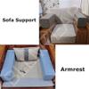 BLLMTEAR Sofa Bed Armrest Cushion Linen Fabric Cover Thicken Couch Support Pillow Rectangular Headboard Cushion Gap Filler Elbow Pillow(Color:Dark Gray,Size:20x20x50cm) view 2