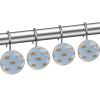 Blue Sleeping Corgi Shower Curtain Hooks Rings Set of 12 Shower Hooks for Curtain Rustproof Decorative Shower Rings for Bathroom view 2