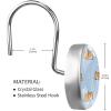 Blue Sleeping Corgi Shower Curtain Hooks Rings Set of 12 Shower Hooks for Curtain Rustproof Decorative Shower Rings for Bathroom view 3