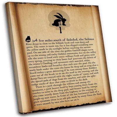 Winduryi of Mice and Men Book Quotes Wall Decor Prints Inspirational Quote Poster Landscape Printed Canvas Bathroom Giclee Pictures Painting Hanging (12.00''x16.00'',Framed)