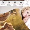 Dwrepo Throw Blanket Super Soft Two Golden Retrievers Flannel Blankets Warm Cozy Travel Blanket Anti-Pilling Bed Blanket Lightweight Sofa Blanket for Couch Chair Camping All Season 50""x60"", White view 3