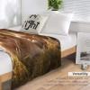 Dwrepo Throw Blanket Super Soft Two Golden Retrievers Flannel Blankets Warm Cozy Travel Blanket Anti-Pilling Bed Blanket Lightweight Sofa Blanket for Couch Chair Camping All Season 50""x60"", White view 4