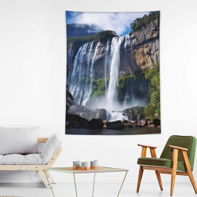 BTCOWZRV Beautiful Waterfall Tapestry Wall Hanging Aesthetic Wall Tapestries Poster Wall Tapestry for Bedroom Funny Wall Blanket Wall Art Decor Personalized Backdrop for Living Room Dorm 60"x80"