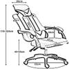 SGeneE Office Desk Chair Office Chair, Reclining High-backbreathable Soft Mesh Desk Chair Built-in Latex Cushion Adjustable Height with Headrest and Lumbar Support (Gray), Grey view 4