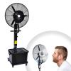 26" Industrial Pedestal Fan Misting Fan High Velocity Fan Misters Metal 3 Blade Outdoor 26" Cooling Misters Fan 11 Gallon Water Tank Black (Size : 650mm/26in) (Black 750mm/30in) (Black 750mm/30in) view 1
