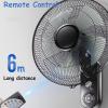 HomeLoft Basics Oscillating Wall Mounted Fan 16 Inch 3 Speed Wall Fan with Remote Control, Quiet/Energy Saving Cooling Fan view 3