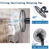 HomeLoft Basics Oscillating Wall Mounted Fan 16 Inch 3 Speed Wall Fan with Remote Control, Quiet/Energy Saving Cooling Fan view 4
