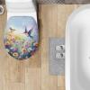 chaqlin Hummingbird Toilet Lid Cover Elongated Oblong Toilet Seat Cover Soft and Absorbent for Bathroom Decorative Washable Toilets Lid Covers Accessories view 4