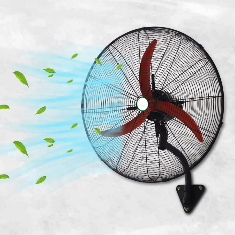 HomeLoft Basics Wall Mount Fan Oscillating, Adjustable Tilt, Heavy Duty Metal Wall Fan, Industrial, Commercial, Residential Use (Size : 78cm/31in) (68cm/27in)