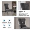 LUXRUB Velvet Wingback Chair Cover 1/2/4 PCS Stretch Removable Armless Chair Slipcovers Super Soft Curved Back Chair Protectors for Dining Room Banquet Home Decor(Color:Gray,Size:2PCS) view 2