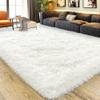 8x10 Large Area Rugs for Living Room, Ultra Fluffy Shag Rug for Bedroom, Modern Plush Soft Carpet for Girls Boys Kids Room Dorm Fuzzy Non Slip Rug for Home Decor Aesthetic, Cream White view 2