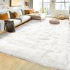 8x10 Large Area Rugs for Living Room, Ultra Fluffy Shag Rug for Bedroom, Modern Plush Soft Carpet for Girls Boys Kids Room Dorm Fuzzy Non Slip Rug for Home Decor Aesthetic, Cream White view 4