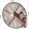 HomeLoft Basics Wall Mounted Fan, Wall Mount Fans,retro Metal Cooling Wall Fan,Durable and wear-resistant,50W Industrial Heavy-Duty Electric Fan (Color : White, Size : 45cm/18in) (White 45cm/18in) view 2