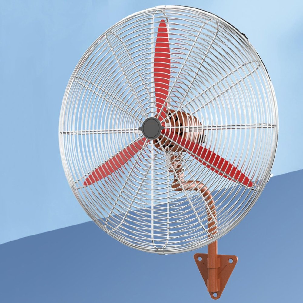 HomeLoft Basics Heavy Duty 21/27/30 Inch Wall Fan, Industrial Wall Mounted Fan, Tilting Oscillating Rotating Fan, for Commercial, Residential (Size : 68cm/27in) (68cm/27in)