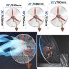 HomeLoft Basics Heavy Duty 21/27/30 Inch Wall Fan, Industrial Wall Mounted Fan, Tilting Oscillating Rotating Fan, for Commercial, Residential (Size : 68cm/27in) (68cm/27in) view 3