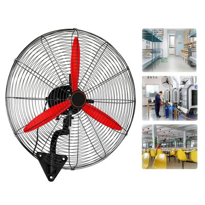 HomeLoft Basics Wall Industrial Fan Oscillating,3 Speed,Adjustable Angle,metal Wall Mounted Fans for Greenhouse Supermarket Factory Garage Summer House,Black (Size : 78cm) (78cm)