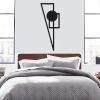 Triangle Geometric Modern Abstract Wall Decor, Geometric Line Wall Art, Modern Luxury Style Metal Wall Decor, Metal Line Wall Art, Modern Living Room Wall Decor, Art Lover Housewarming Gifts (24" x10"|60x24cm, Silver) view 3