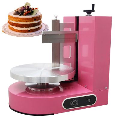 ddingsmafosee Round Cake Cream Spreading/Coating/Filling Machine,Baking Birthday Cake Tools,for 4-12inch Cakes,60-320RPM Rotating Speed,Suitable for Bakers & Home Enthusiasts,Easy to Use & Clean,Red