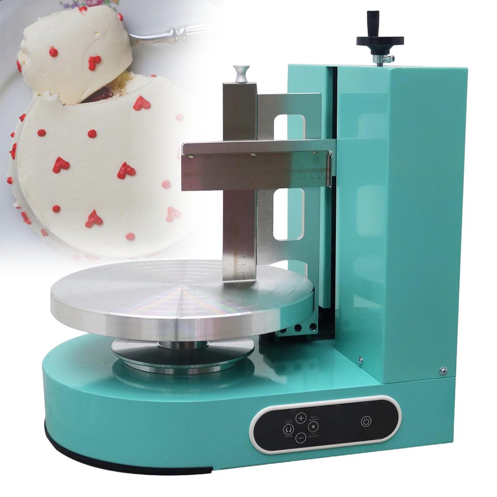 ddingsmafosee 4-12inches Baking Birthday Cake Tools,Birthday Cake Cream Smooth Coating Decoration Machine,Suitable for Cake Shops/Food Courts/Western Restaurants/Dessert Houses,Save Time,Green