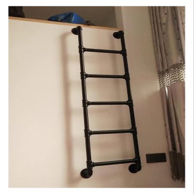 Bed Ladder, Bunk Bed Ladder, Loft Bed Bunk Ladder for Rv Campervan Motorhome Interior, Climbing Safety (Color : Black, Size : 122cm/48inch/4ft)