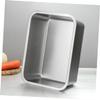 Mikinona 2pcs Rectangular Stainless Steel Rice Tray Buffet Serving Plate Easy Clean for Family/restaurant view 4