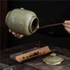 Sealed Tea Caddy Celadon Embossed Window Flower Tea Storage Jar Sealed Jar Household Tea Storage Jar Ceramic Storage Jar Storage Jar Tea Jar with Lid view 4