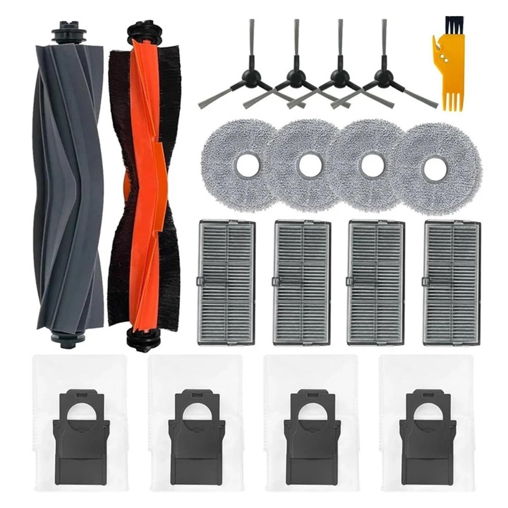 JINGDING Main Side Brush, Hepa Filter, Mop Pad, Dust Bag, Compatible for Dreame Bot X30 Ultra / X30 Pro Ultra / X30 Pro Plus, Robot Vacuum Cleaner Spare Parts