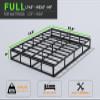 AROMUSTIME Full Box Spring 9 Inch High Profile Black Heavy Duty Metal Mattress Foundation with Fabric Cover,Easy Assembly,Non-Slip & Noise-Free view 2