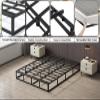 AROMUSTIME Full Box Spring 9 Inch High Profile Black Heavy Duty Metal Mattress Foundation with Fabric Cover,Easy Assembly,Non-Slip & Noise-Free view 4