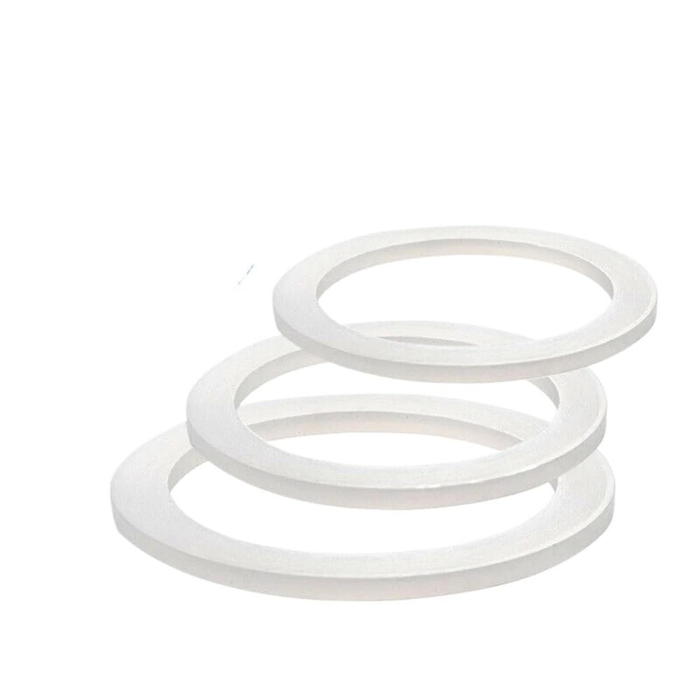 NUZEZCJG Replacement Gasket Seal for Coffee Espresso Stove Pot Top Silicone Rubber Silicone Ring Coffee Pot Sealing Ring*2pcs(Color:6 Cup)