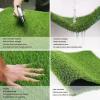 Garden Lawn Mat, Artificial Grass Turf Outdoor Rug, Playground Landscape Grass Turf Roll, Self-draining 1.18 (in) Synthetic Grass Mat, On-Slip Hard Wearing (Color : Dark Pink, Size : 47x157i view 3