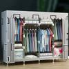 HUHJYUGE Portable Closet Wardrobe Clothes Rack, Wardrobe Closet for Hanging Clothes, Wardrobe Closet with Cover, Free Standing Closet Organizers and Storage System, Large Capacity for Bedroom view 2