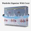HUHJYUGE Portable Closet Wardrobe Clothes Rack, Wardrobe Closet for Hanging Clothes, Wardrobe Closet with Cover, Free Standing Closet Organizers and Storage System, Large Capacity for Bedroom view 3